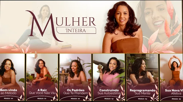 Mulher Inteira, de Amanda Vieira: capa e área de membros do projeto