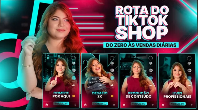 Rota do TikTok Shop, de Darliene Feitosa: capa e área de membros do projeto