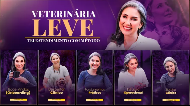 Veterinária Leve, de Fabíola: capa e área de membros do projeto